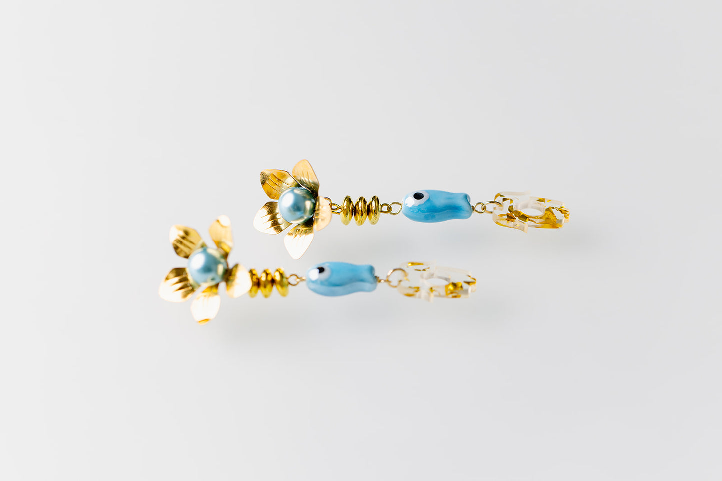 Odelia Fish & Hamsa Earrings