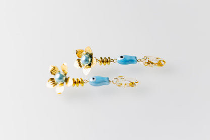 Odelia Fish & Hamsa Earrings