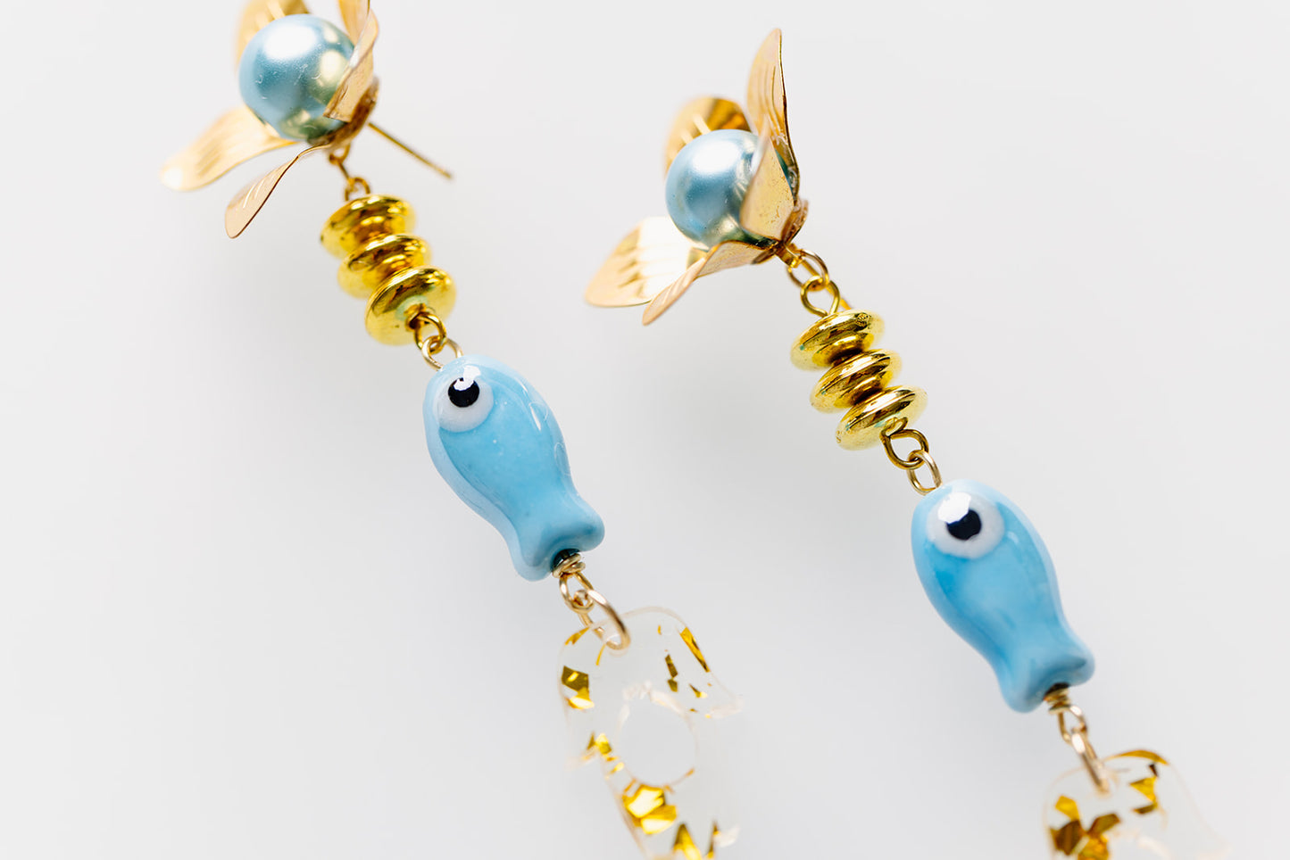 Odelia Fish & Hamsa Earrings