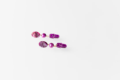 Molly Pearl & Hamsa Earrings