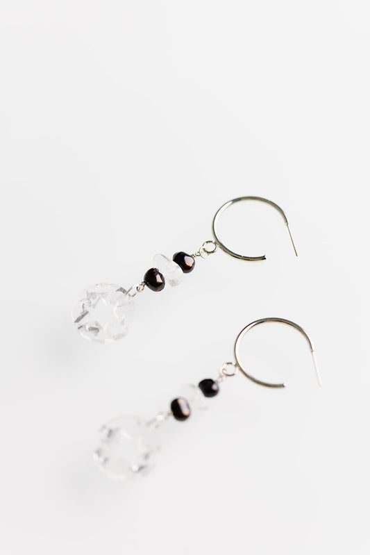 Rina Jewish Star Medallion Earrings