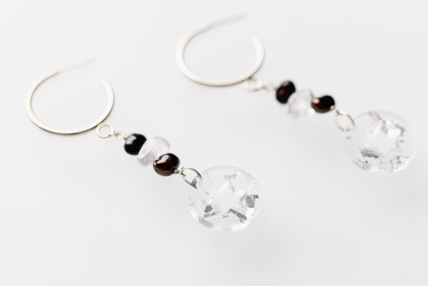 Rina Jewish Star Medallion Earrings