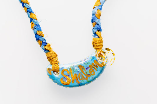 Ceramic & Silk Jewish Virtue Necklaces