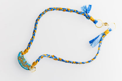 Ceramic & Silk Jewish Virtue Necklaces
