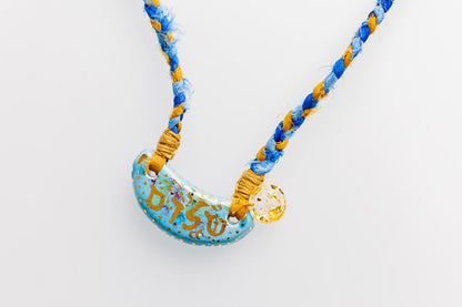 Ceramic & Silk Jewish Virtue Necklaces