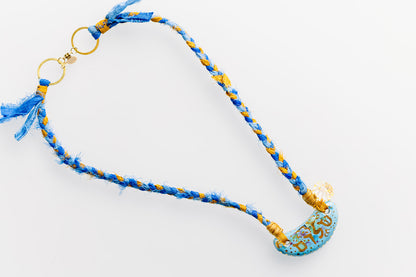 Ceramic & Silk Jewish Virtue Necklaces