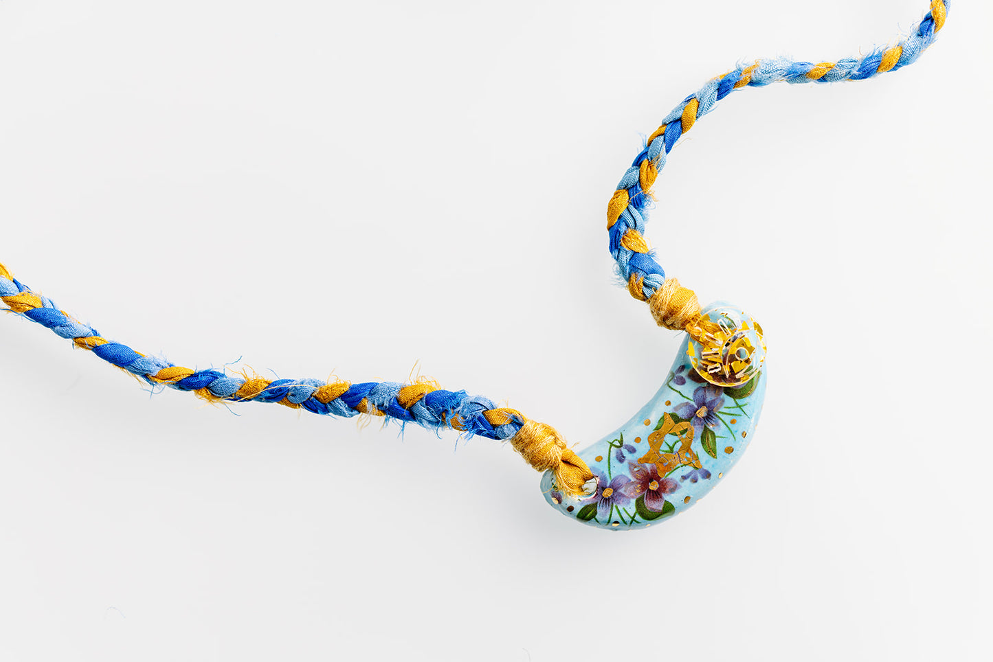Ceramic & Silk Jewish Virtue Necklaces