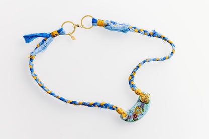 Ceramic & Silk Jewish Virtue Necklaces