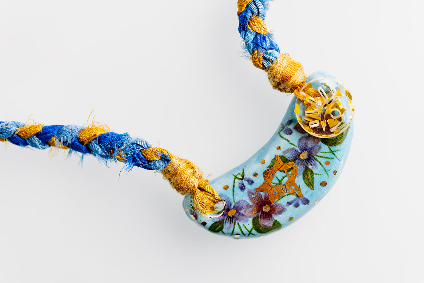 Ceramic & Silk Jewish Virtue Necklaces