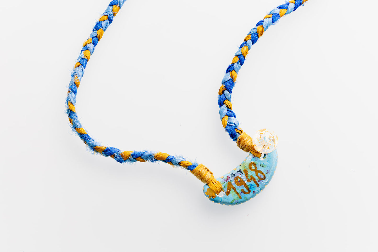 Ceramic & Silk Jewish Virtue Necklaces