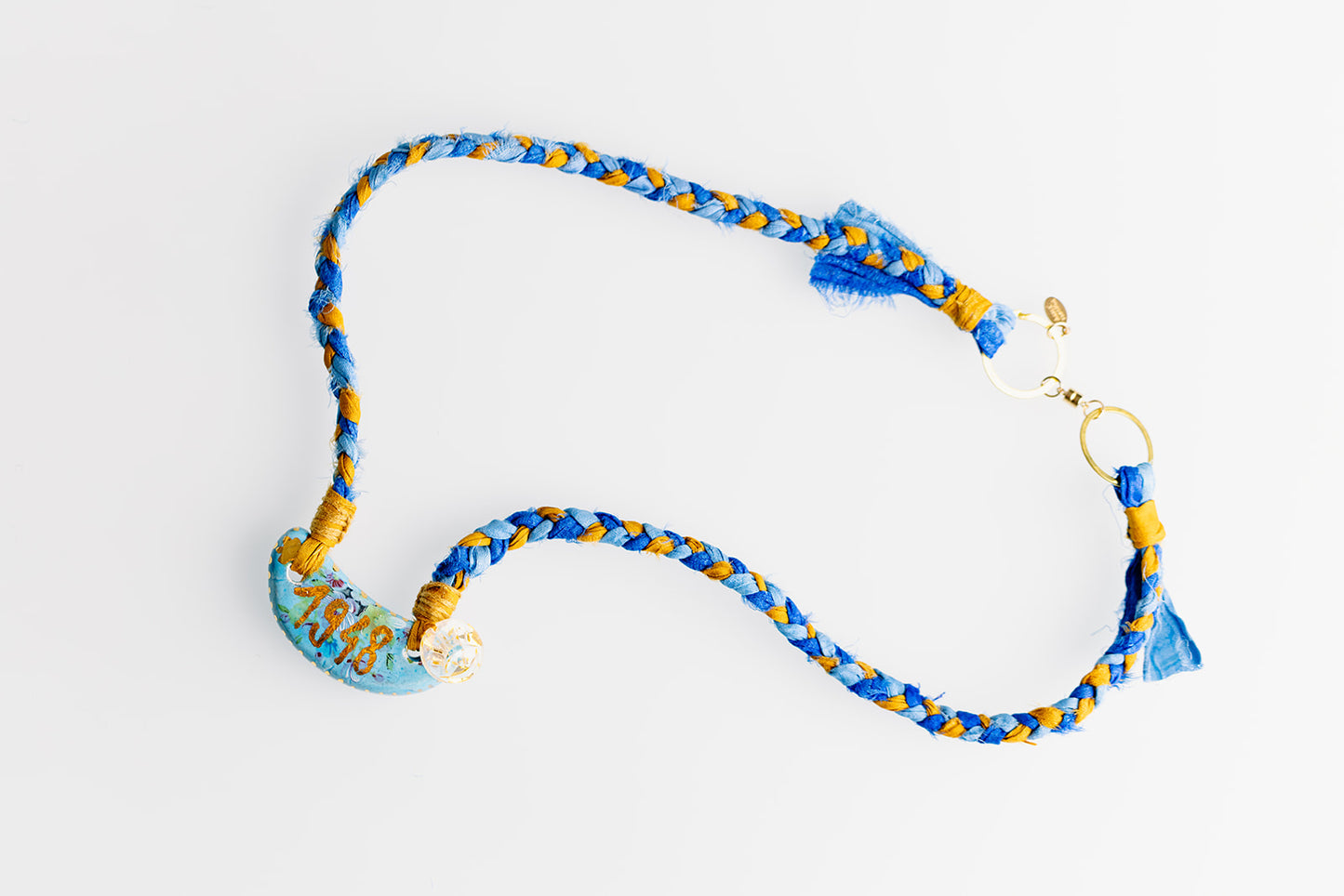 Ceramic & Silk Jewish Virtue Necklaces