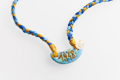 Ceramic & Silk Jewish Virtue Necklaces