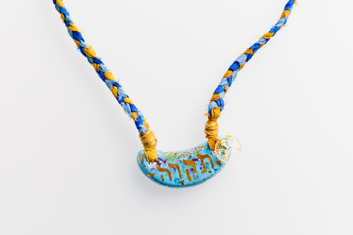 Ceramic & Silk Jewish Virtue Necklaces