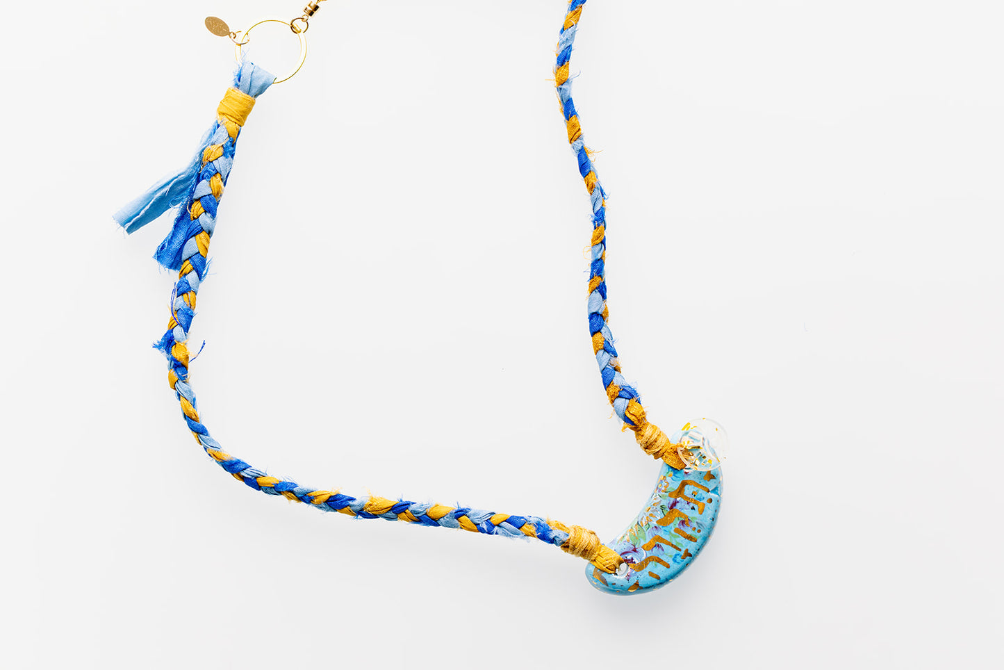 Ceramic & Silk Jewish Virtue Necklaces