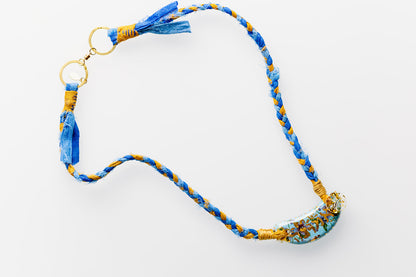 Ceramic & Silk Jewish Virtue Necklaces