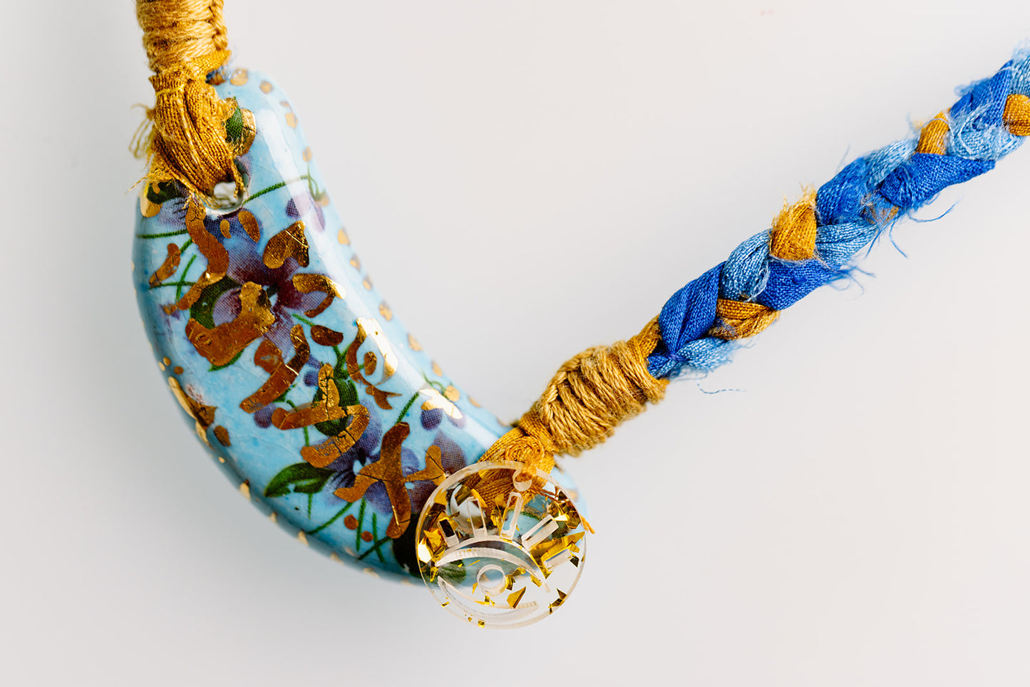 Ceramic & Silk Jewish Virtue Necklaces