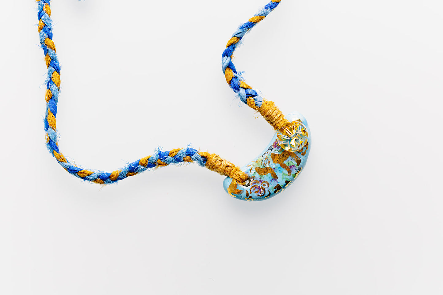 Ceramic & Silk Jewish Virtue Necklaces