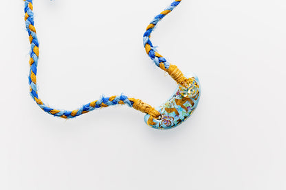 Ceramic & Silk Jewish Virtue Necklaces