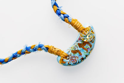 Ceramic & Silk Jewish Virtue Necklaces