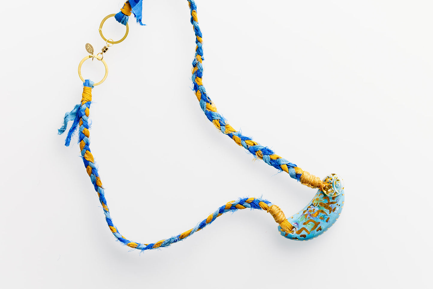 Ceramic & Silk Jewish Virtue Necklaces
