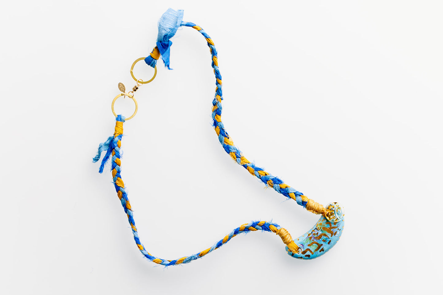 Ceramic & Silk Jewish Virtue Necklaces