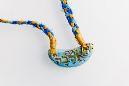 Ceramic & Silk Jewish Virtue Necklaces