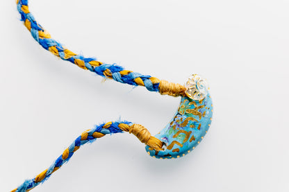 Ceramic & Silk Jewish Virtue Necklaces