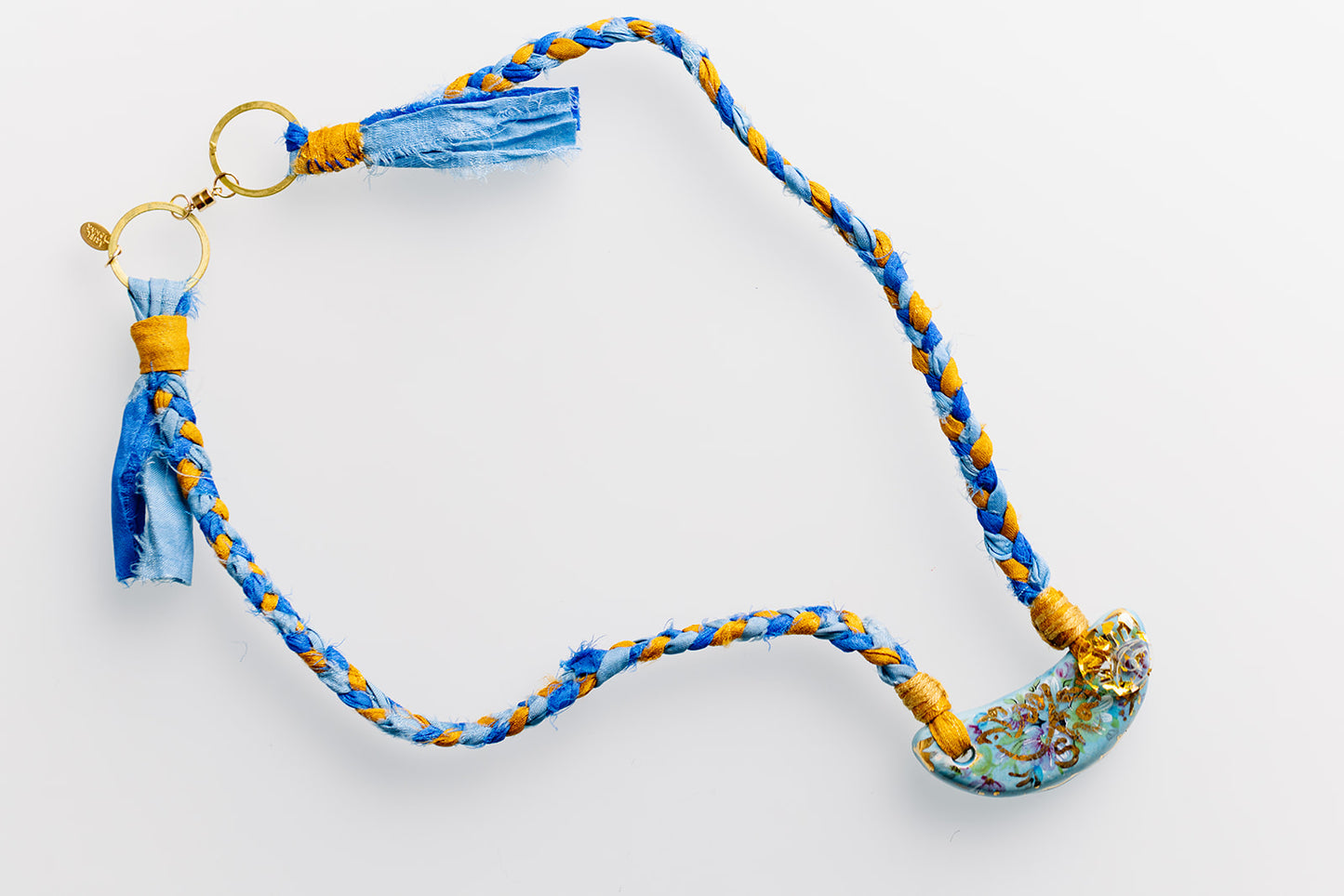Ceramic & Silk Jewish Virtue Necklaces