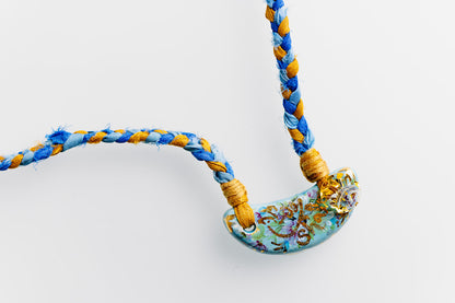 Ceramic & Silk Jewish Virtue Necklaces