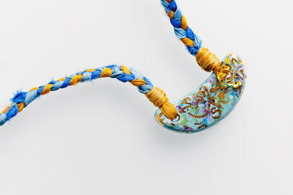 Ceramic & Silk Jewish Virtue Necklaces