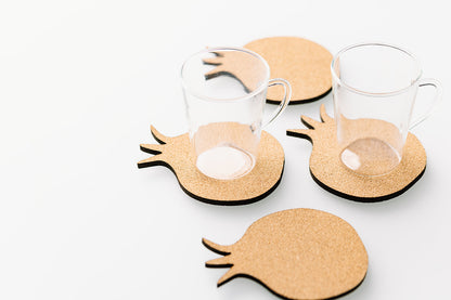 Pomegranate Coaster Set