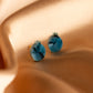 Pomegranate Stud Earrings - Blue Tortoise