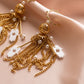 Meira Tassel Hamsa Earrings