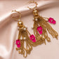 Meira Tassel Hamsa Earrings