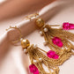 Meira Tassel Hamsa Earrings