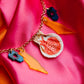 Hand Painted Pomegranate Charm Necklace