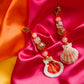 Hand Painted Beaded Pomegranate Earrings