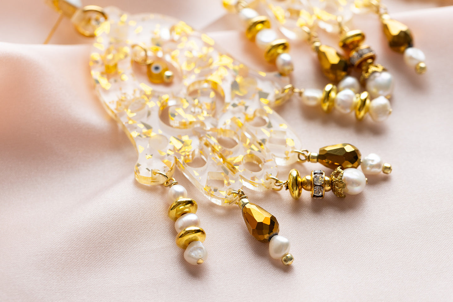 Tehilah Earrings - Gold Fleck