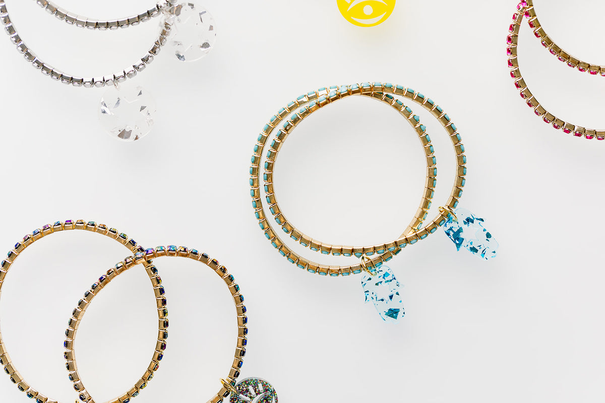 Romi Hamsa Rhinestone Bracelets
