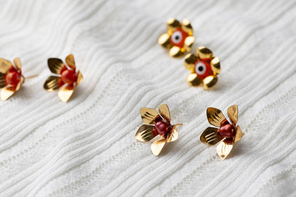 Anemones Floral Stud Earrings - 100% goes to California Wildfire Relief