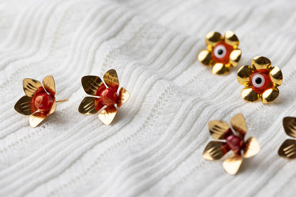 Anemones Floral Stud Earrings - 100% goes to California Wildfire Relief