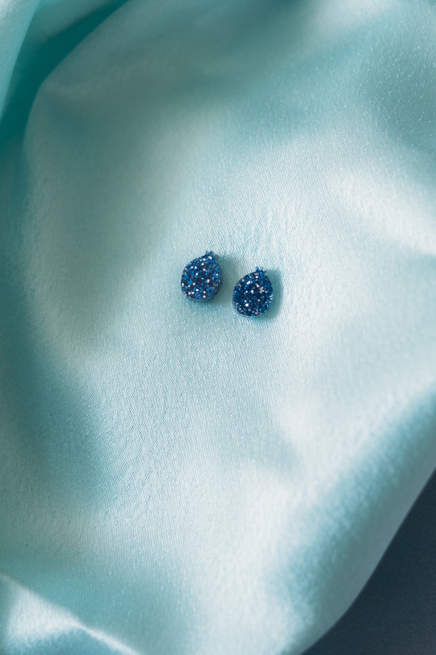 Extra Petite Pomegranate Stud Earrings - Midnight Glitter