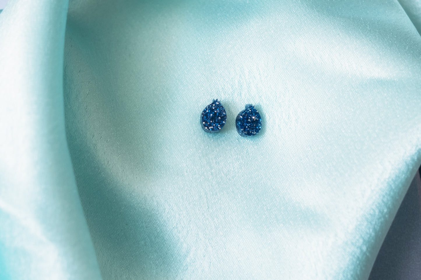 Extra Petite Pomegranate Stud Earrings - Midnight Glitter