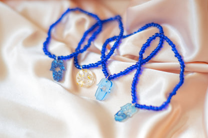 Shira Beaded Stretchy Bracelets ( Blue )