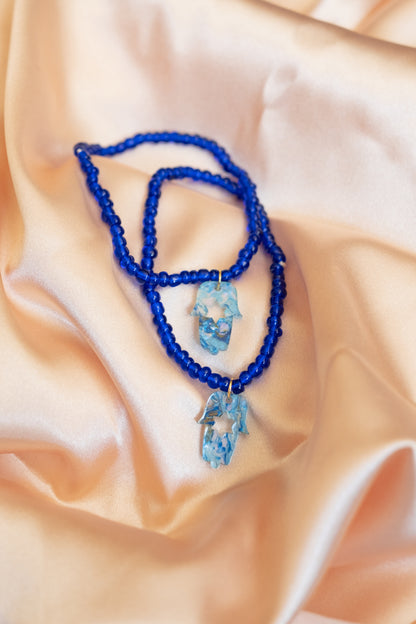 Shira Beaded Stretchy Bracelets ( Blue )