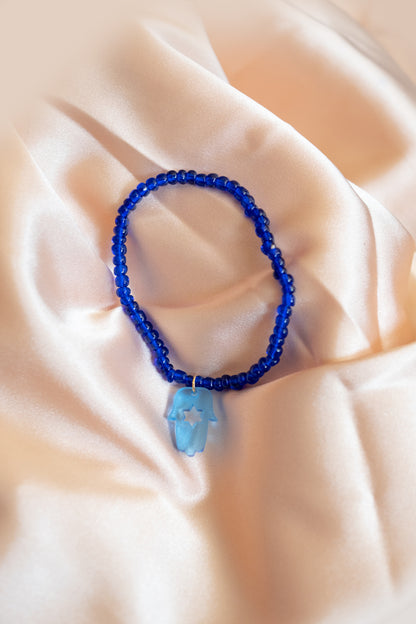 Shira Beaded Stretchy Bracelets ( Blue )