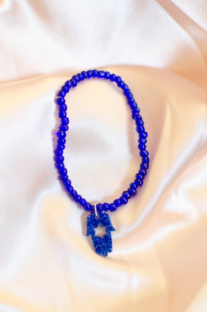 Shira Beaded Stretchy Bracelets ( Blue )