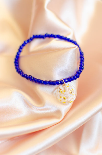 Shira Beaded Stretchy Bracelets ( Blue )