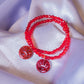 Shira Beaded Stretchy Bracelet ( Red )