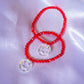 Shira Beaded Stretchy Bracelet ( Red )